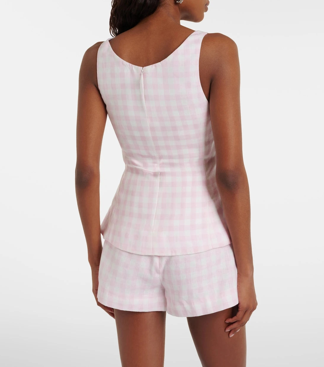Faithfull – Maturba Gingham-Leinenoberteil