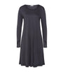 Cotton Long-Sleeve Una Nightdress BLACK PEARL