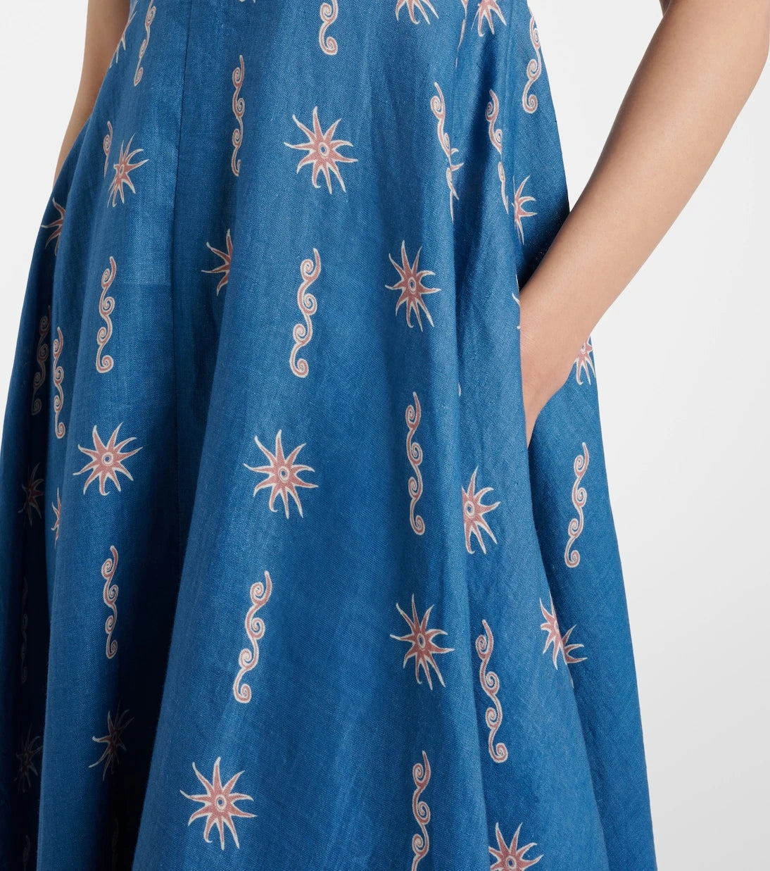 Alémais - Acacia printed linen maxi dress