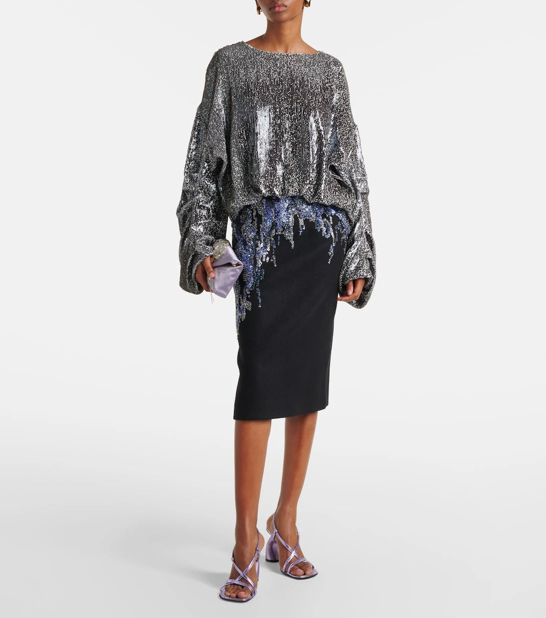 Dries Van Noten - Metallic leather sandals