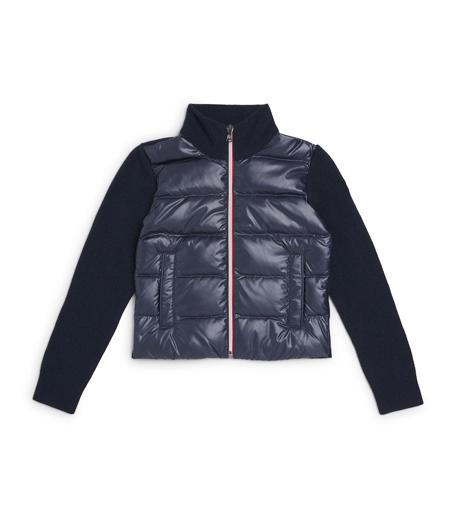 Moncler Enfant Down-Filled Virgin Wool Cardigan