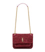 Saint Laurent Pink Mini Raffia Niki Shoulder Bag