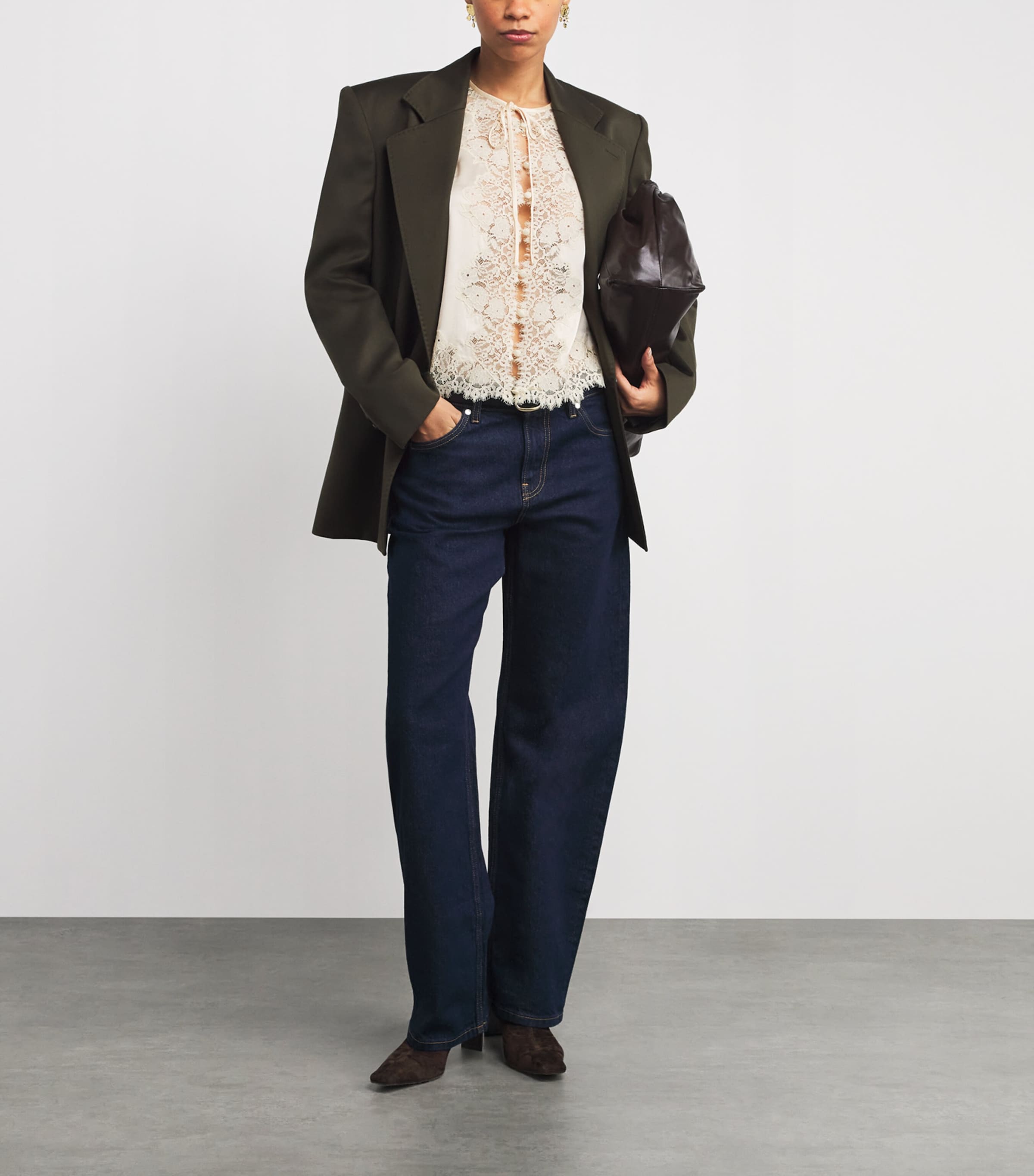 DÔEN Ivory Silk Satin Lucine Top