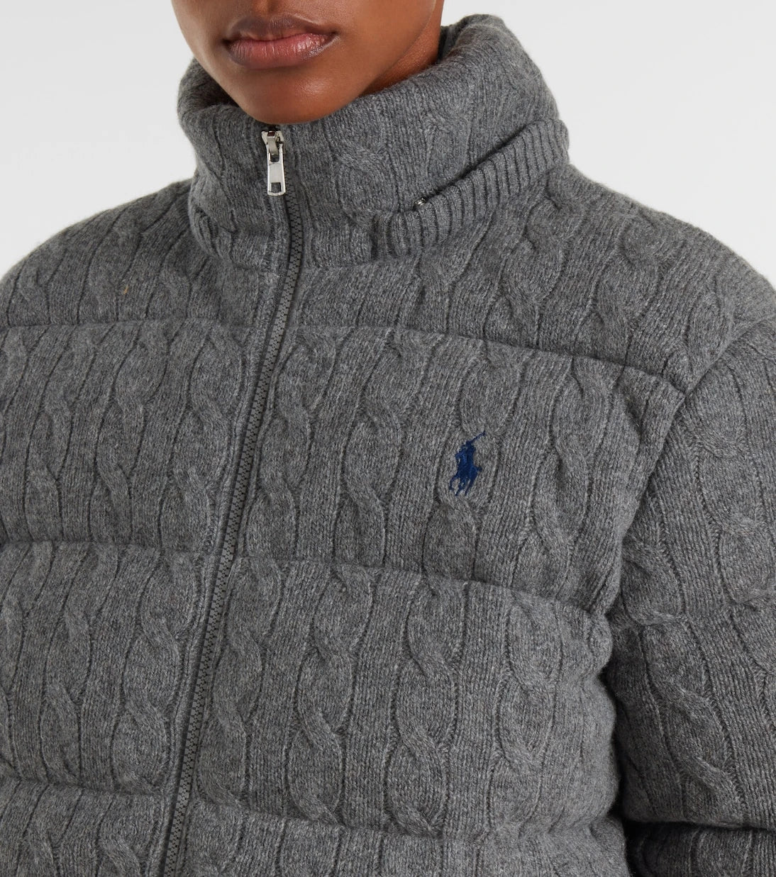 Polo Ralph Lauren - Cable-knit wool and cashmere puffer jacket