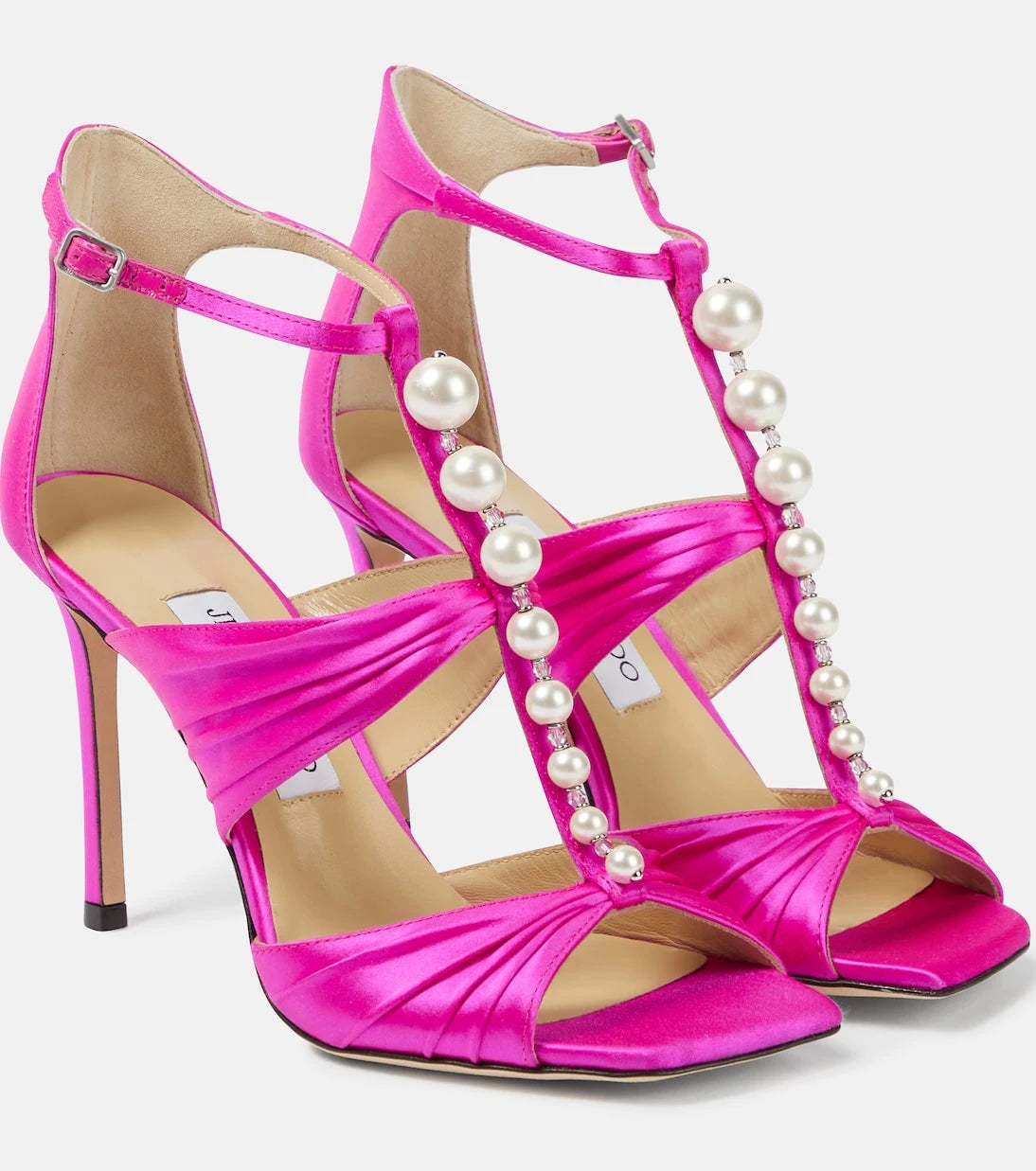 Jimmy Choo - Aura caged satin sandals
