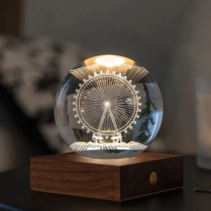 Безжична led лампа Gingko Design Amber Crystal Light