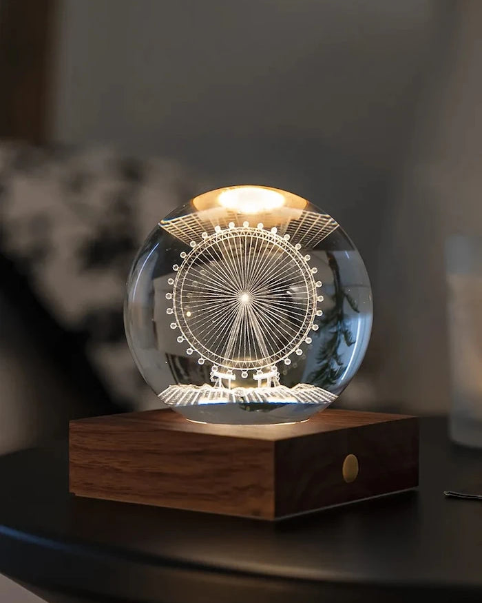 Gingko Design Amber Crystal Light Kablosuz LED Lamba