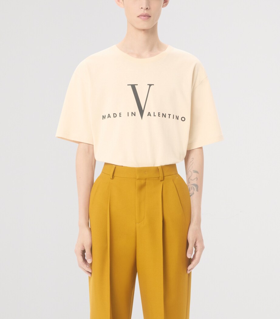 Valentino Garavani Cotton Made in Valentino Logo T-Shirt