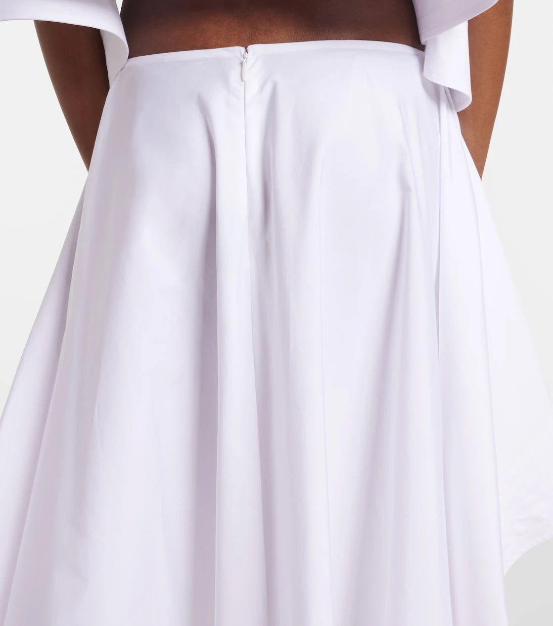 Stella McCartney - Asymmetric ruffled cotton poplin miniskirt