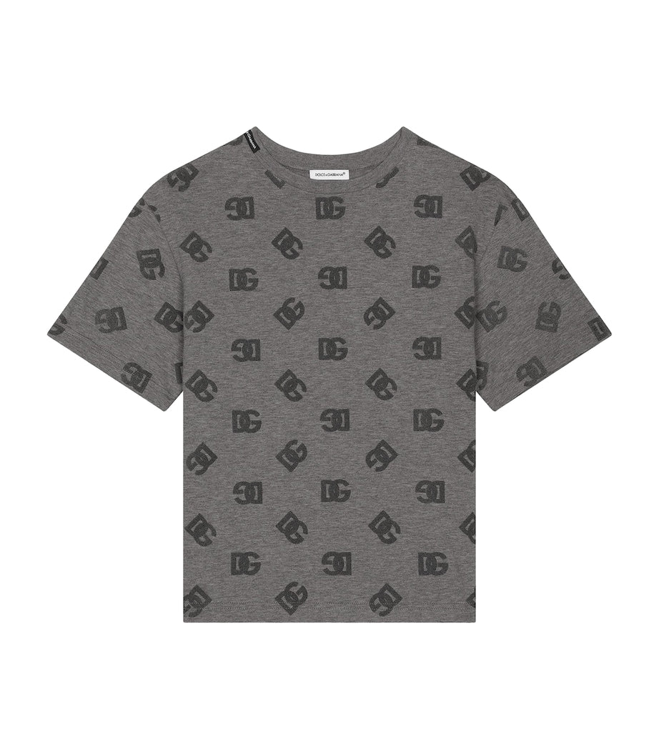 Dolce & Gabbana Kids Cotton Logo Print T-Shirt (8-12+ Years)