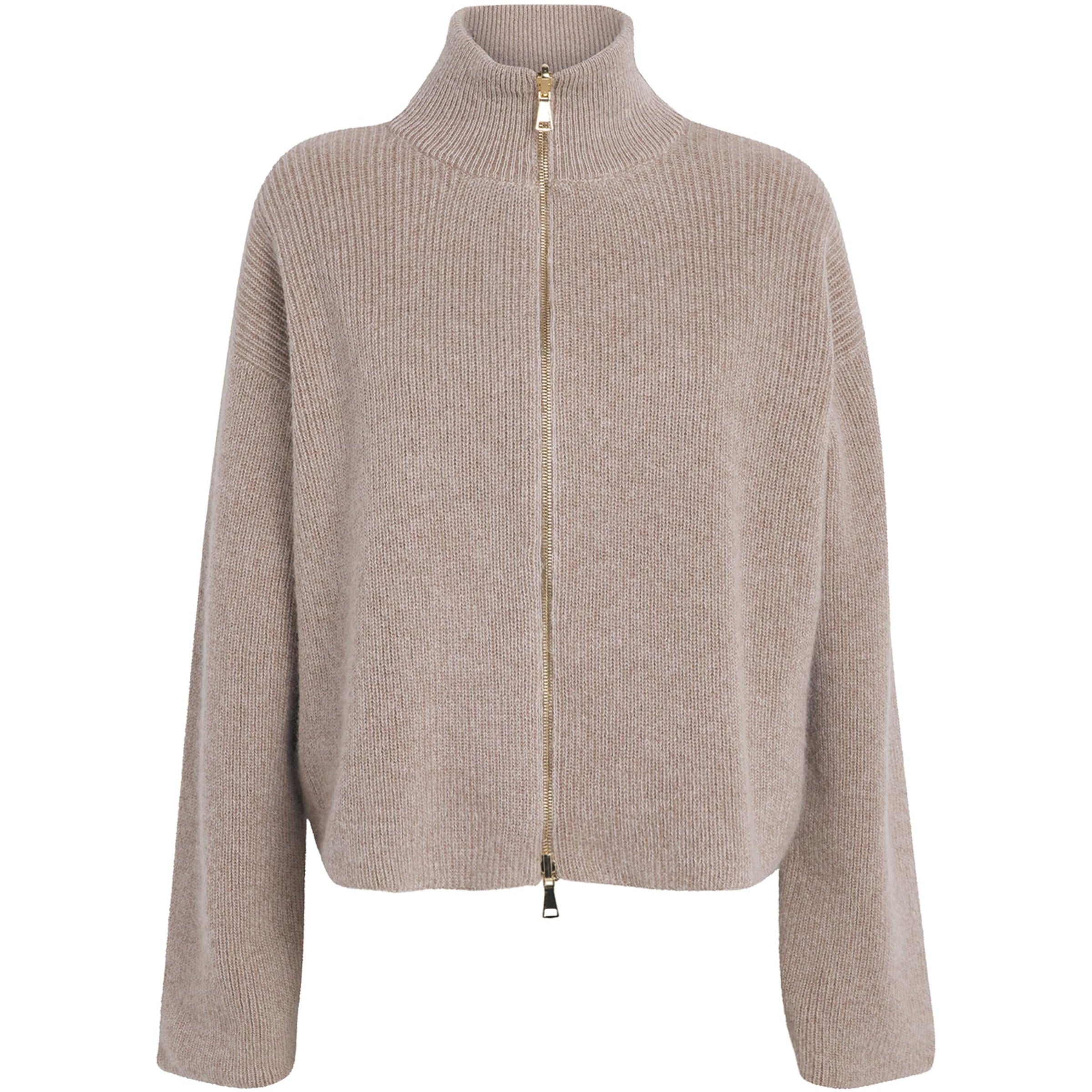 Fabiana Filippi Brown Reversible Zipped Cardigan