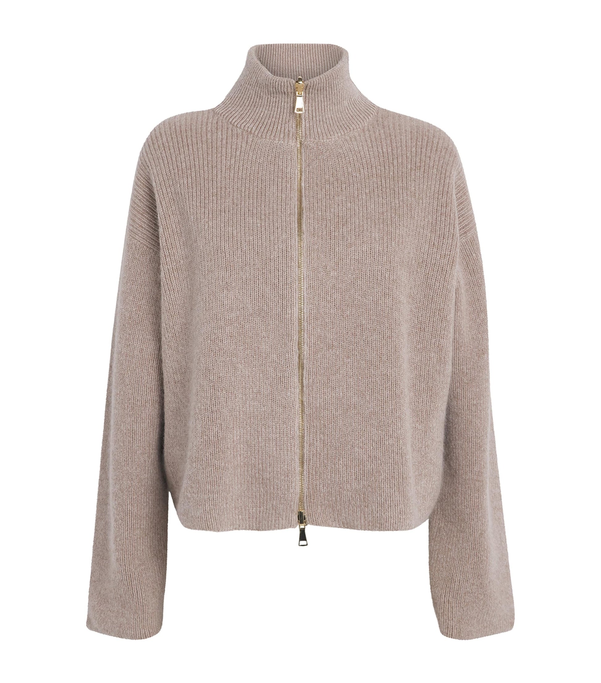 Fabiana Filippi Brown Reversible Zipped Cardigan