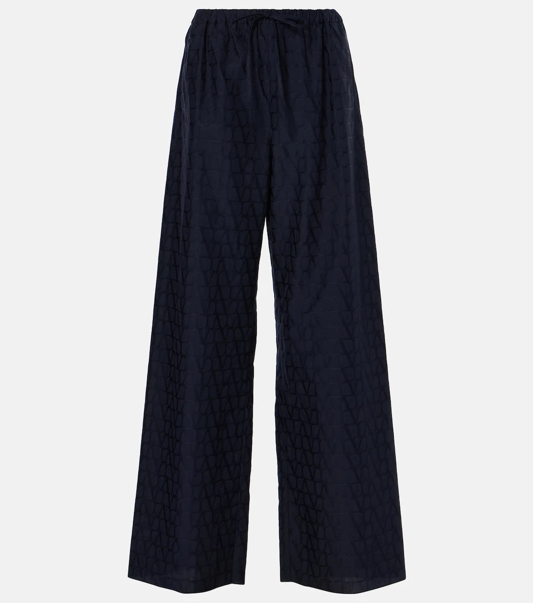 Valentino - Cotton poplin wide-leg pants
