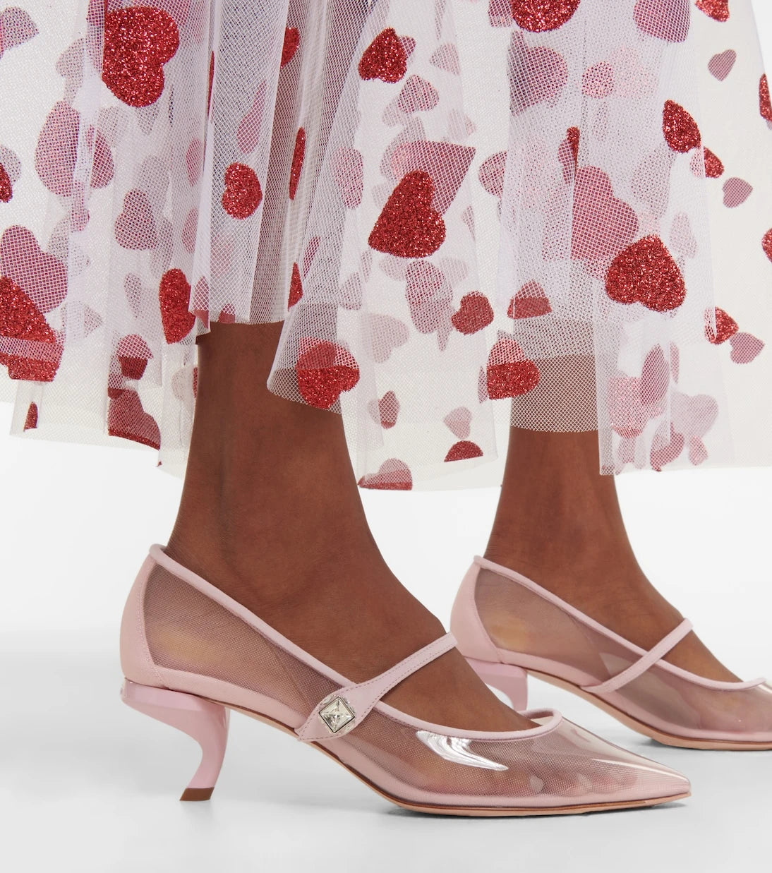 Roger Vivier - حذاء الأطفال بالكعب الفاصل المصنوع من الـ PVC