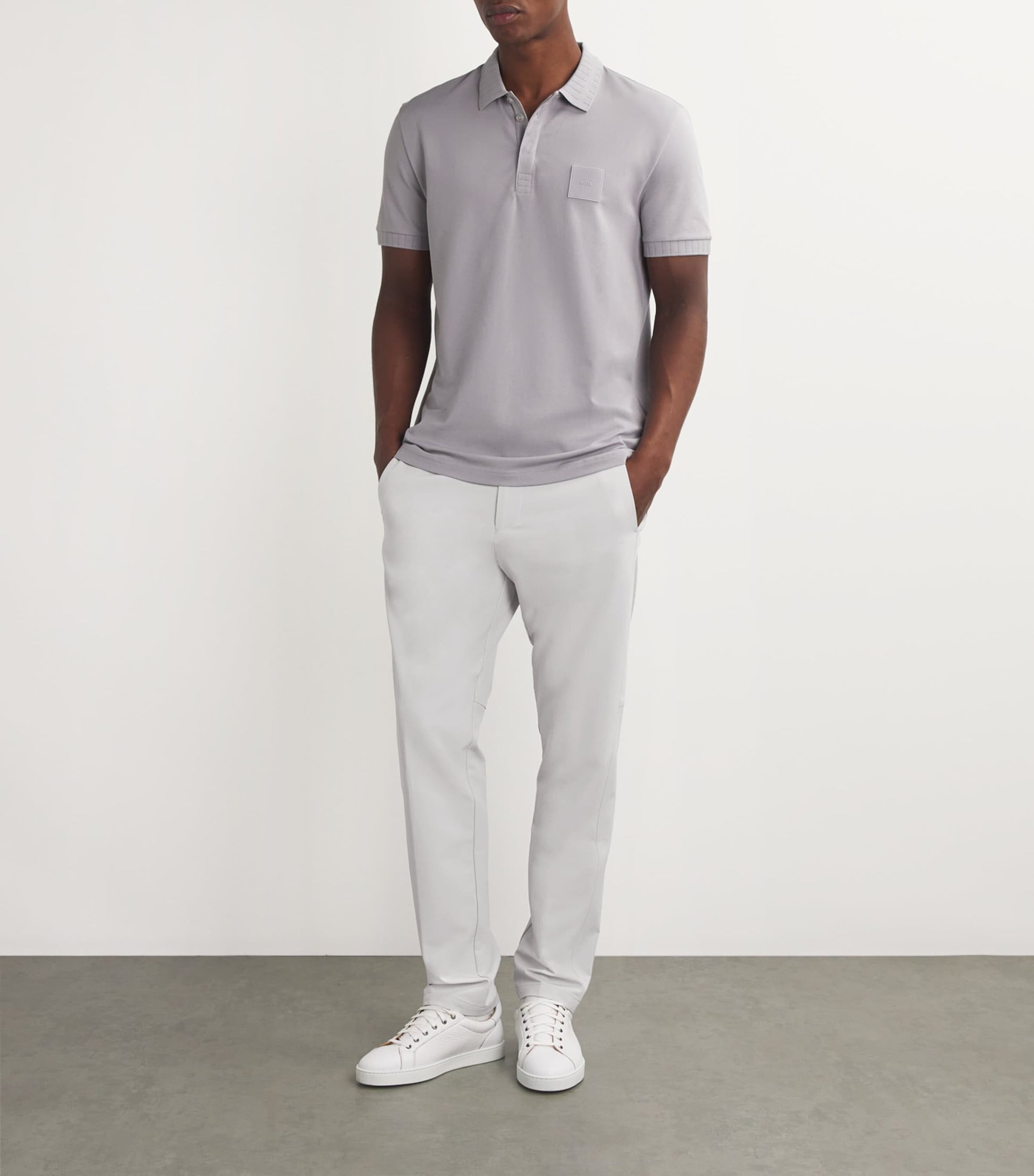 High-Stretch Commuter Trousers PASTEL GREY