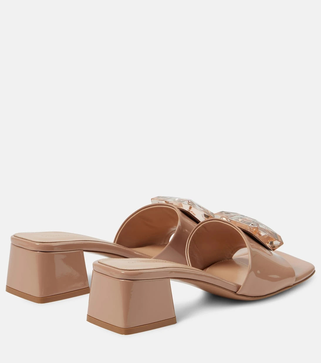 Gianvito Rossi - Jaipur embellished patent leather mules