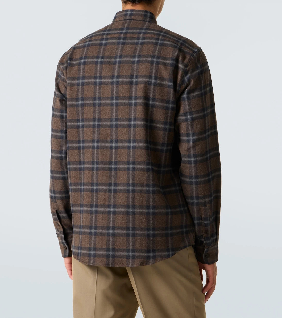Sunspel - Checked cotton flannel shirt