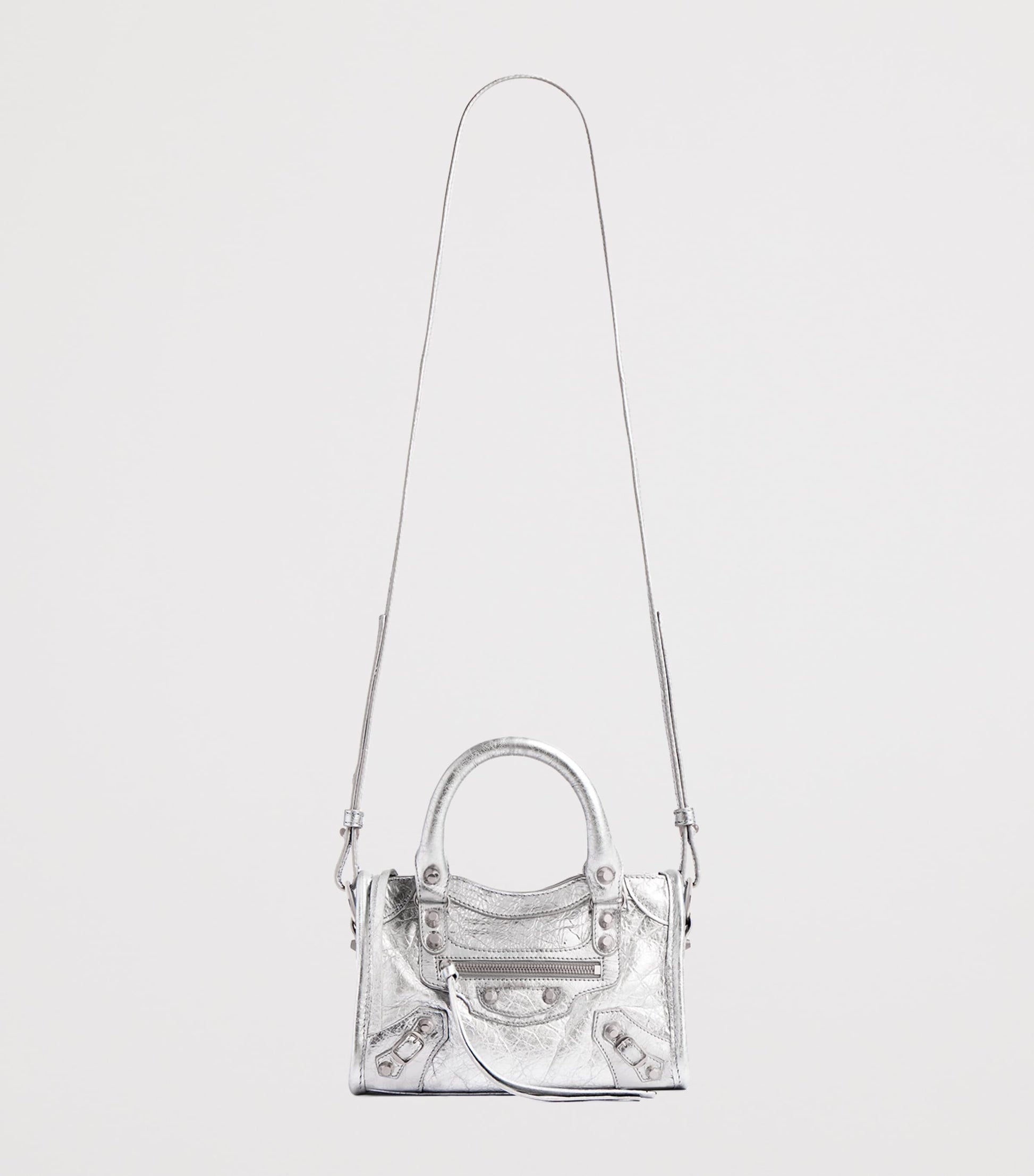 Silver Metallic Le City Nano Top-Handle Bag