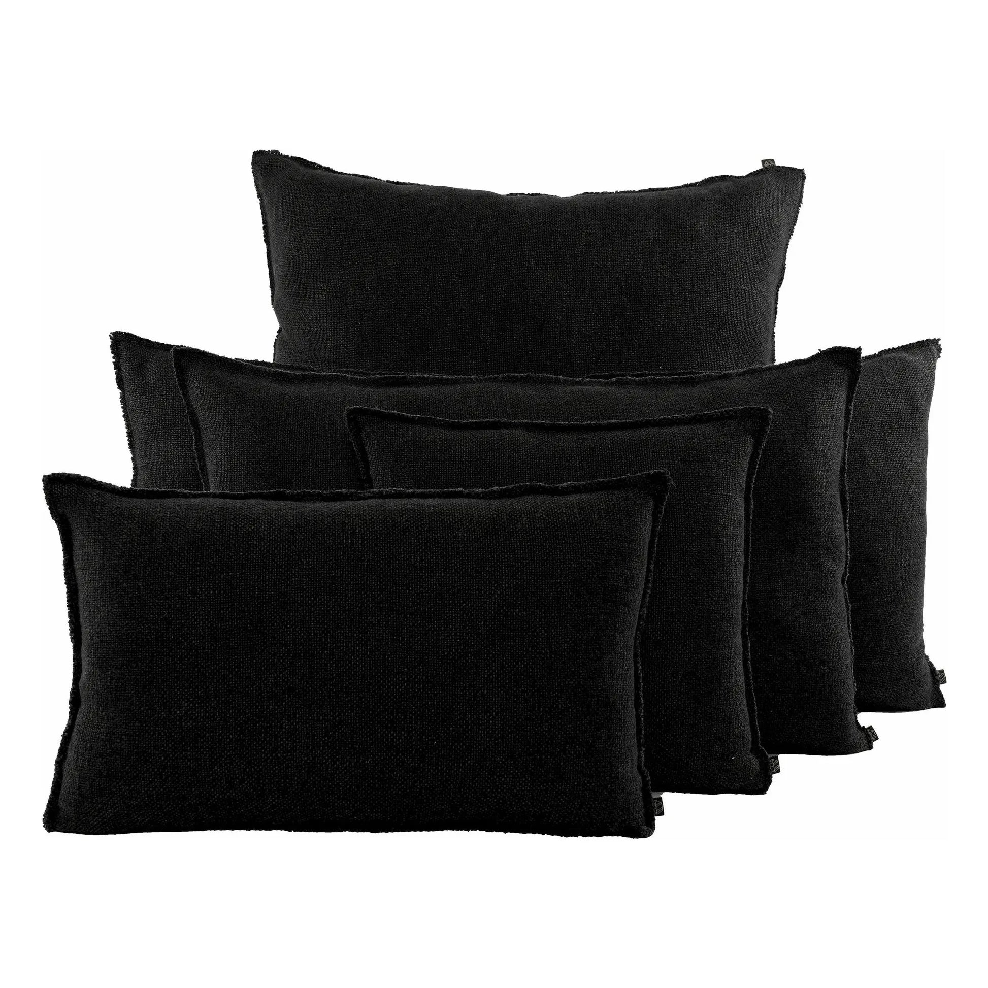 Haomy - California linen cushion cover  | Black