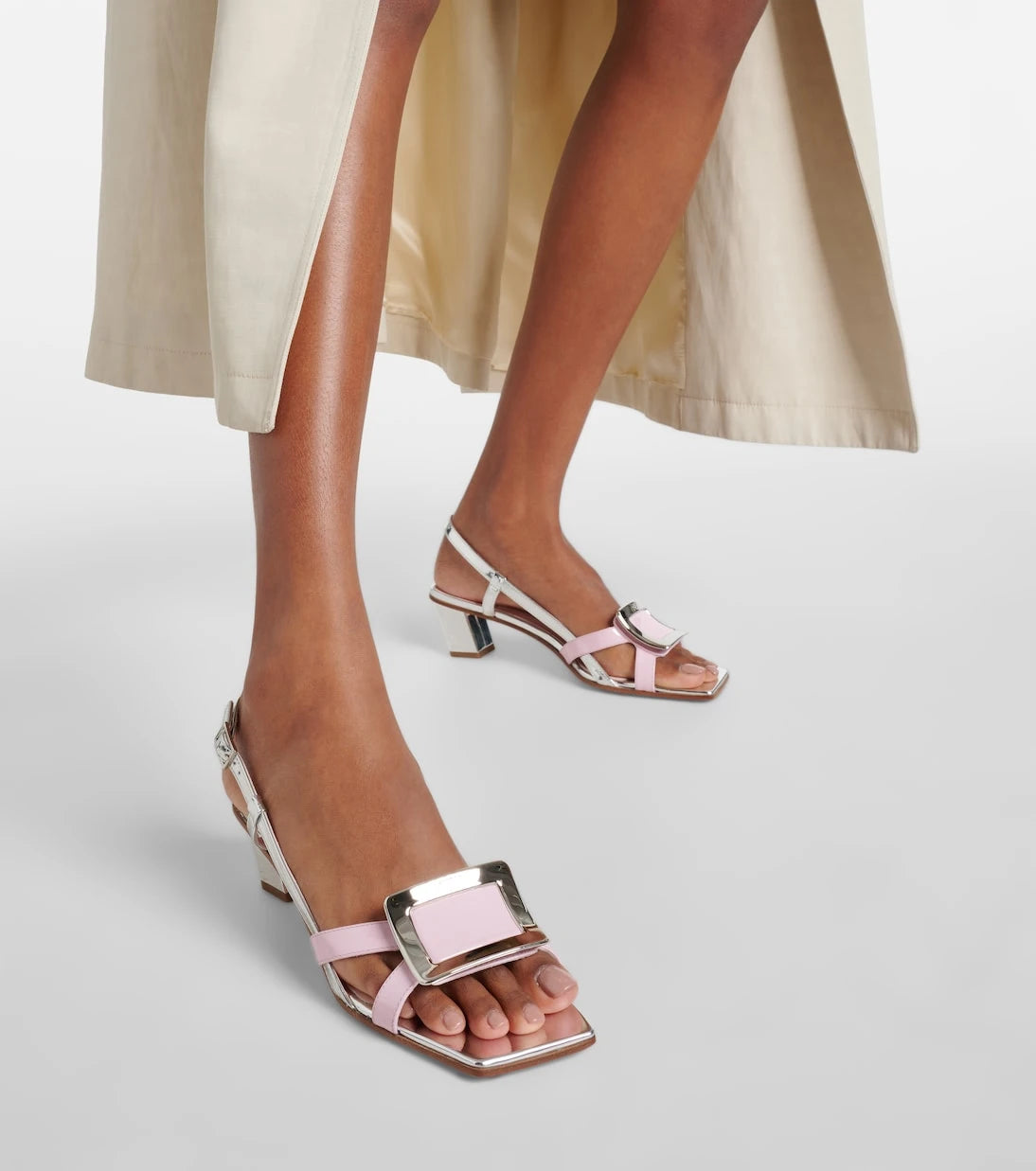 Roger Vivier - Belle Vivier 45 patent leather sandals