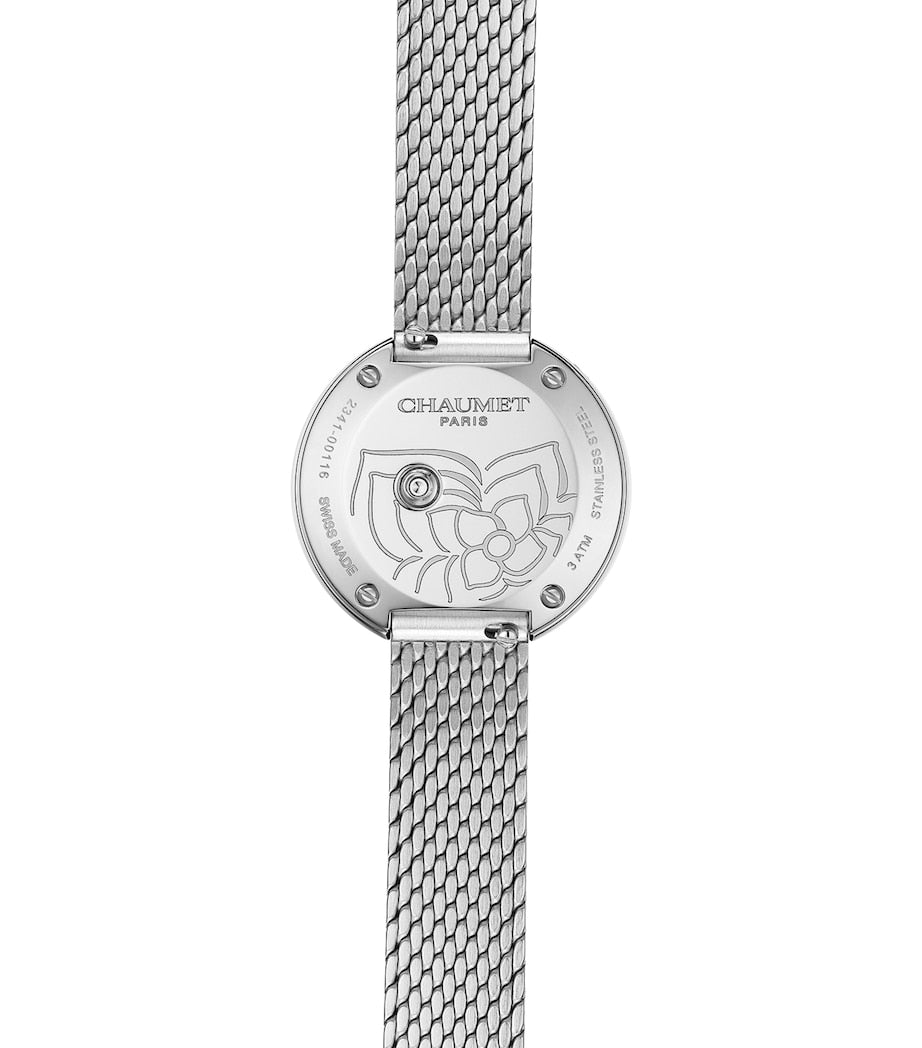 Stainless Steel and Diamond Hortensia Watch 22.4mm