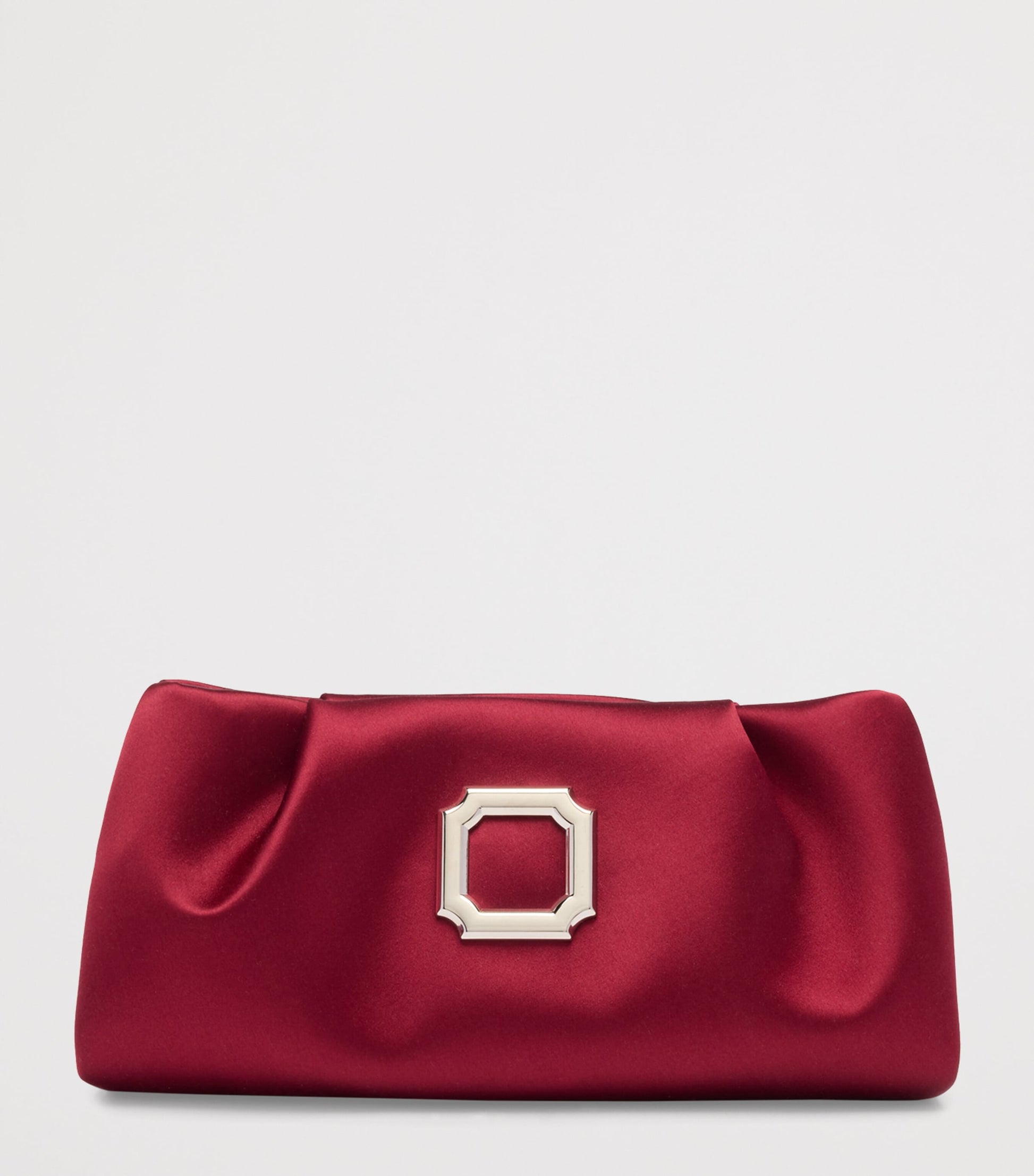 Malone Souliers Red Satin Vittoria Soft Clutch Bag