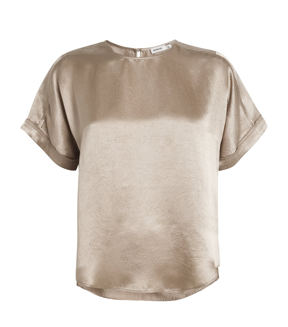 Green Satin Addison T-Shirt