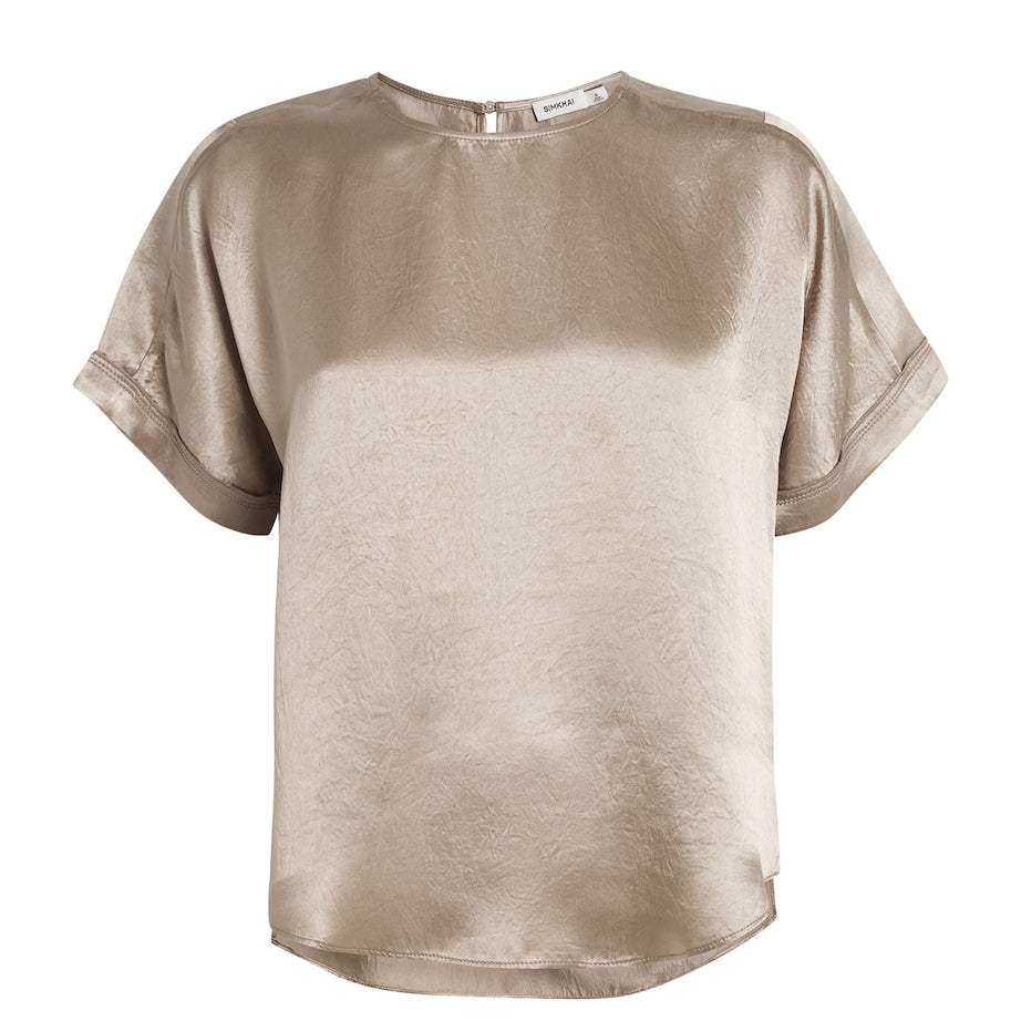 Green Satin Addison T-Shirt