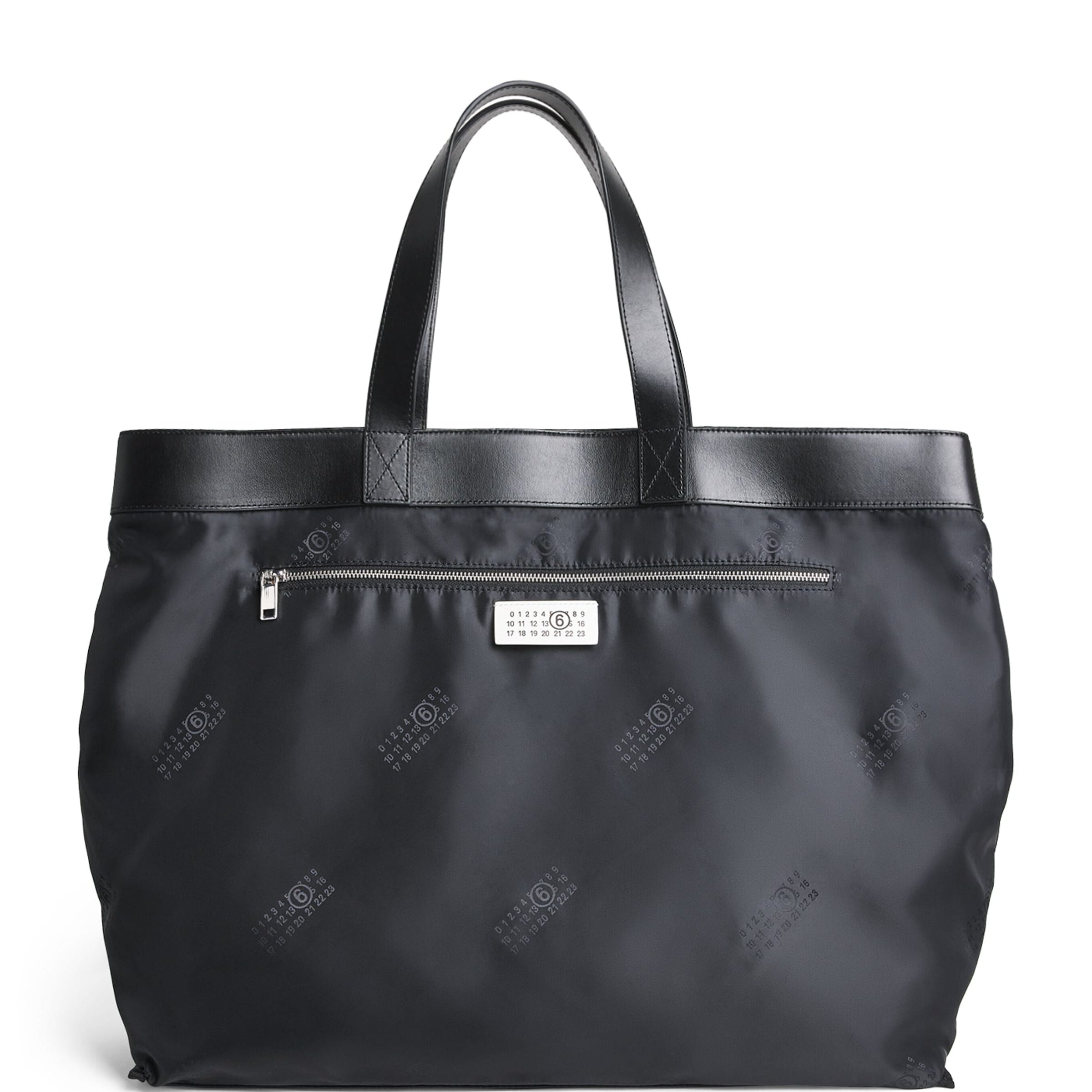 MM6 Maison Margiela Calfskin-Trim Reverse Tote Bag