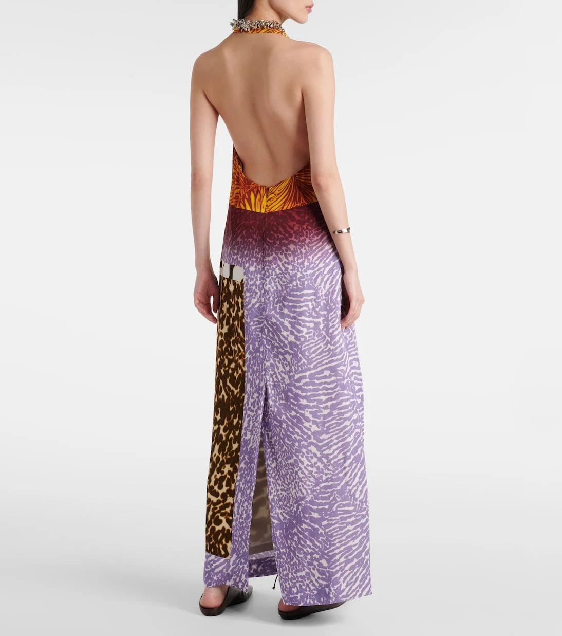 Dries Van Noten - Printed halterneck maxi dress