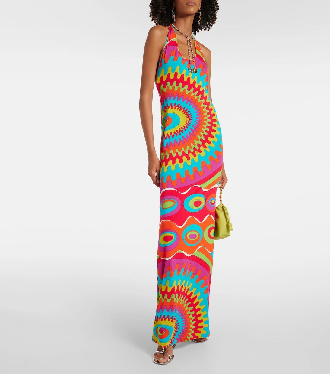 Pucci - Bersaglio halterneck jersey maxi dress