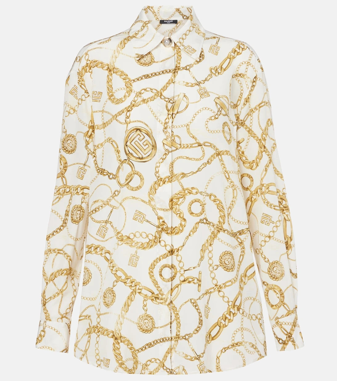 Balmain - Chaînes silk shirt