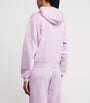 Purple Cotton-Blend Fleece Zip-Up Hoodie