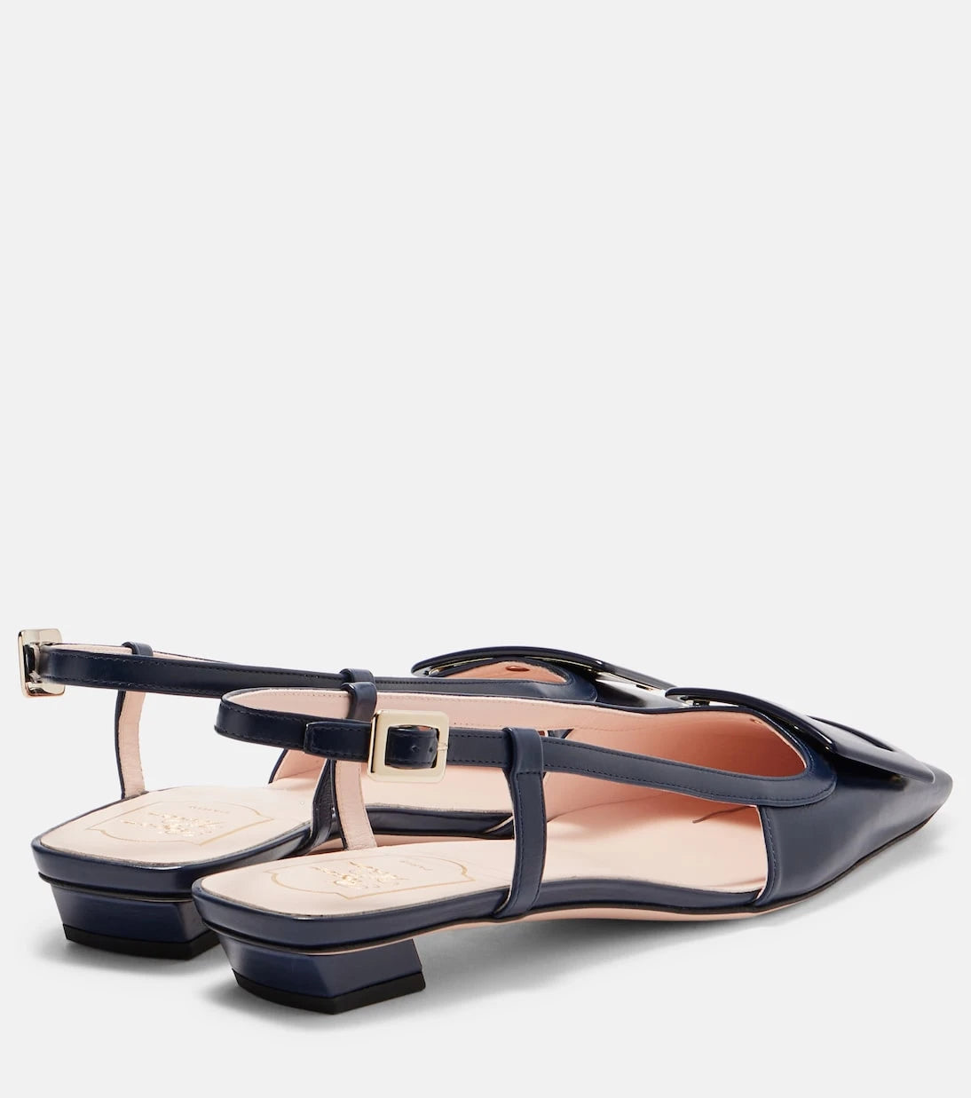 Roger Vivier - Belle Vivier 25 leather slingback flats