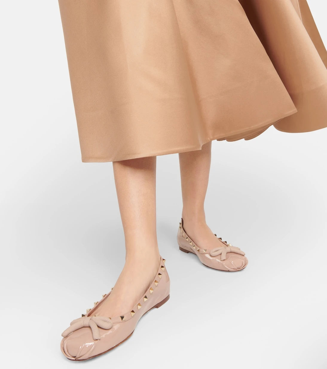 Valentino Garavani - Rockstud patent leather ballet flats