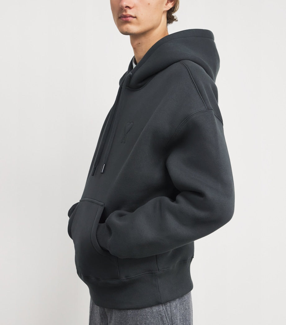 Cotton-Blend Ami de Coeur Hoodie 020 - ANTHRACITE