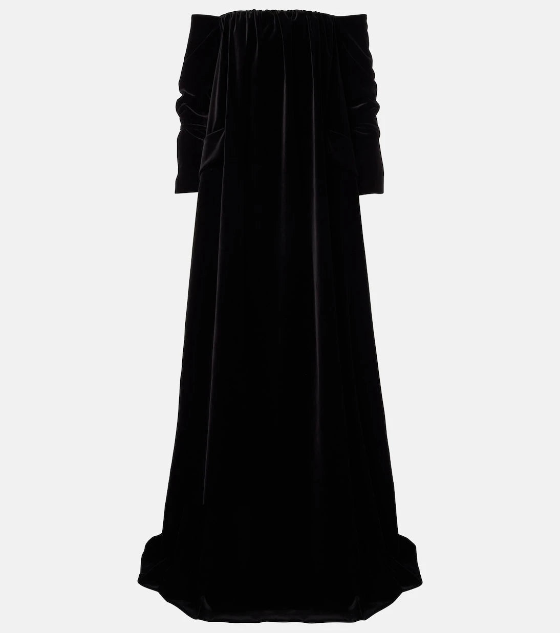 Max Mara - Open-back cotton velvet gown