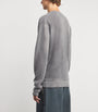 Grey Merino Wool V-Neck Sweater
