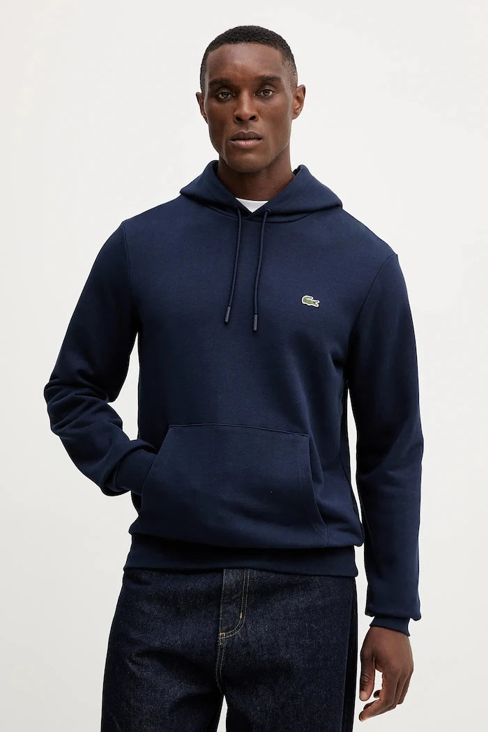 Lacoste erkek pamuklu kapüşonlu sweatshirt