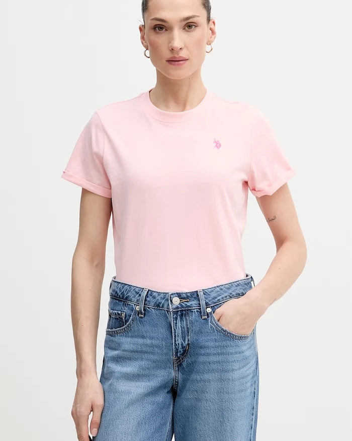 U.S. Polo Assn. Kadın Pamuklu Tişört CREW NECK