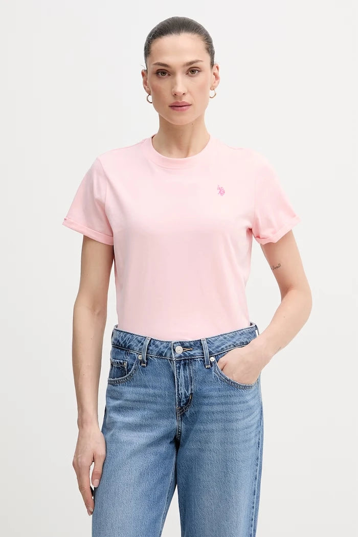 U.S. Polo Assn. тениска дамска от памук CREW NECK