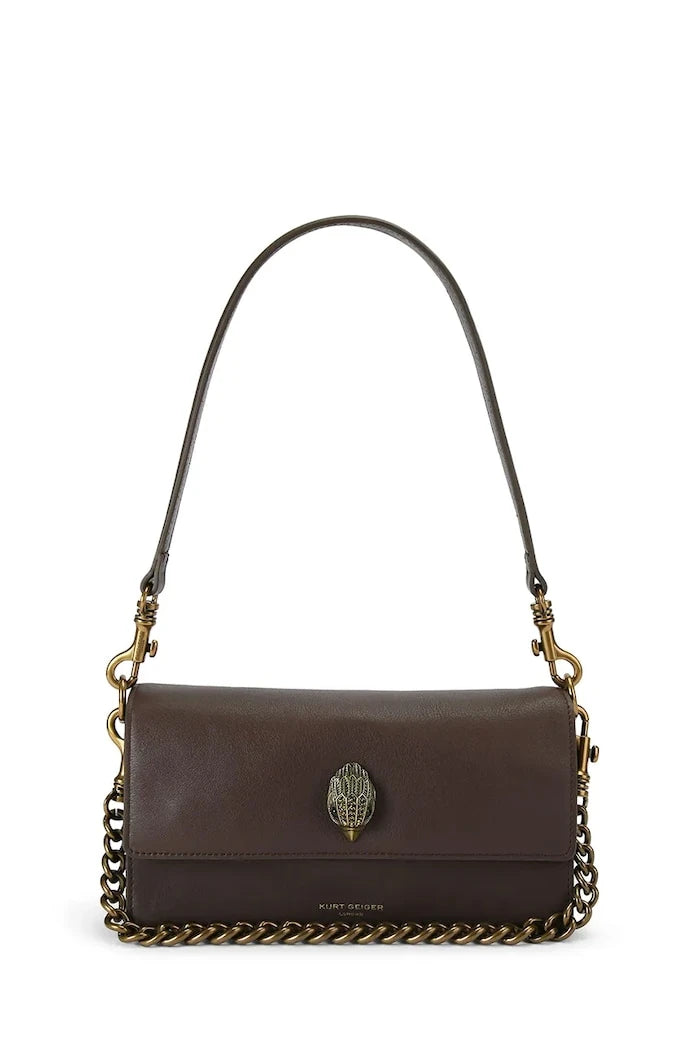 Kurt Geiger London Sloane Soft Shoulder Bag Kadın Deri Crossbody Çanta