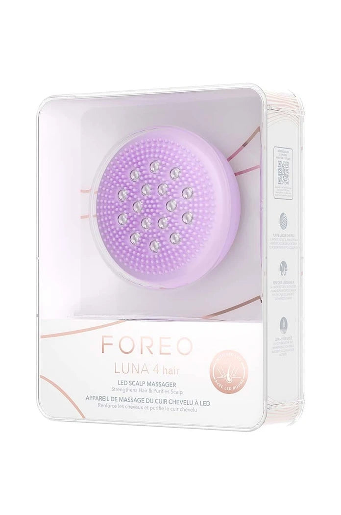 2'si 1 arada LED saç derisi masaj cihazı FOREO LUNA 4 hair Lavender