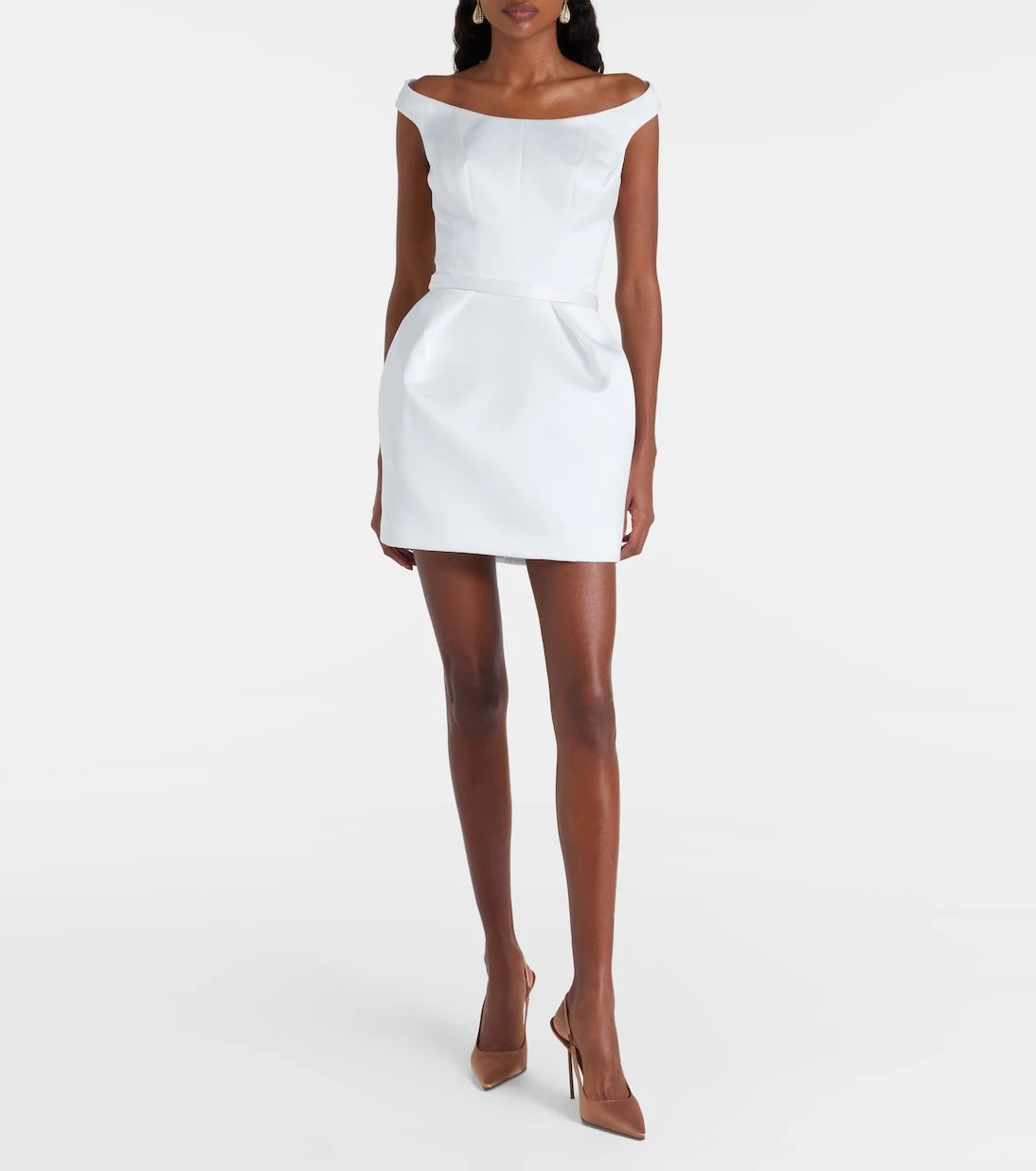 Safiyaa - Bridal Senka off-shoulder minidress