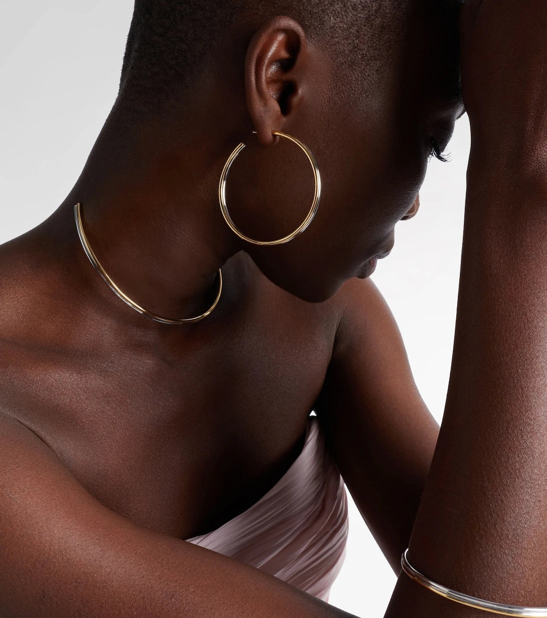 Jennifer Fisher - Thread 10kt gold-plated hoop earrings