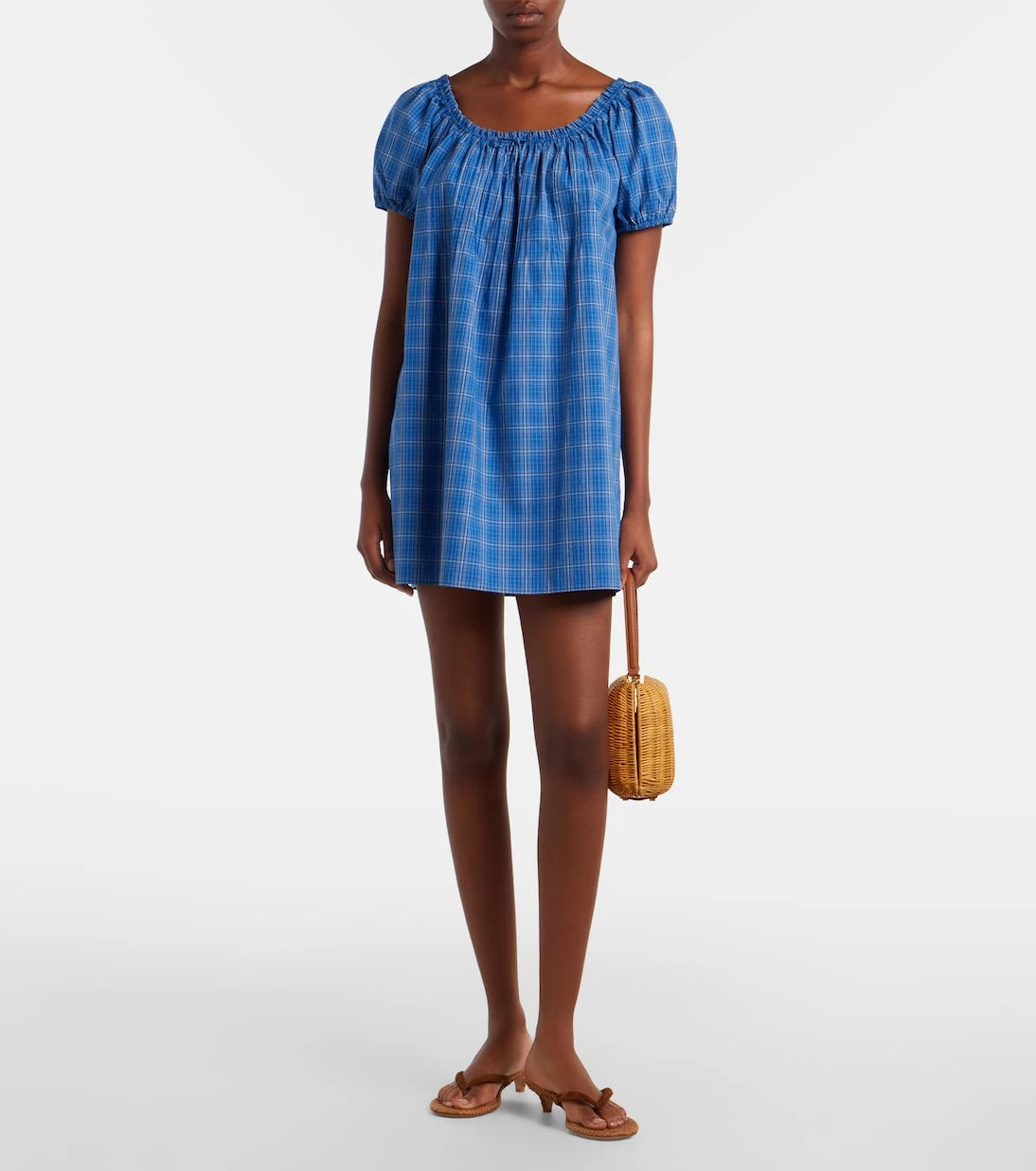 Faithfull - Costa plaid cotton minidress