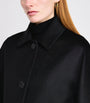Black Camel Hair Belted Coat