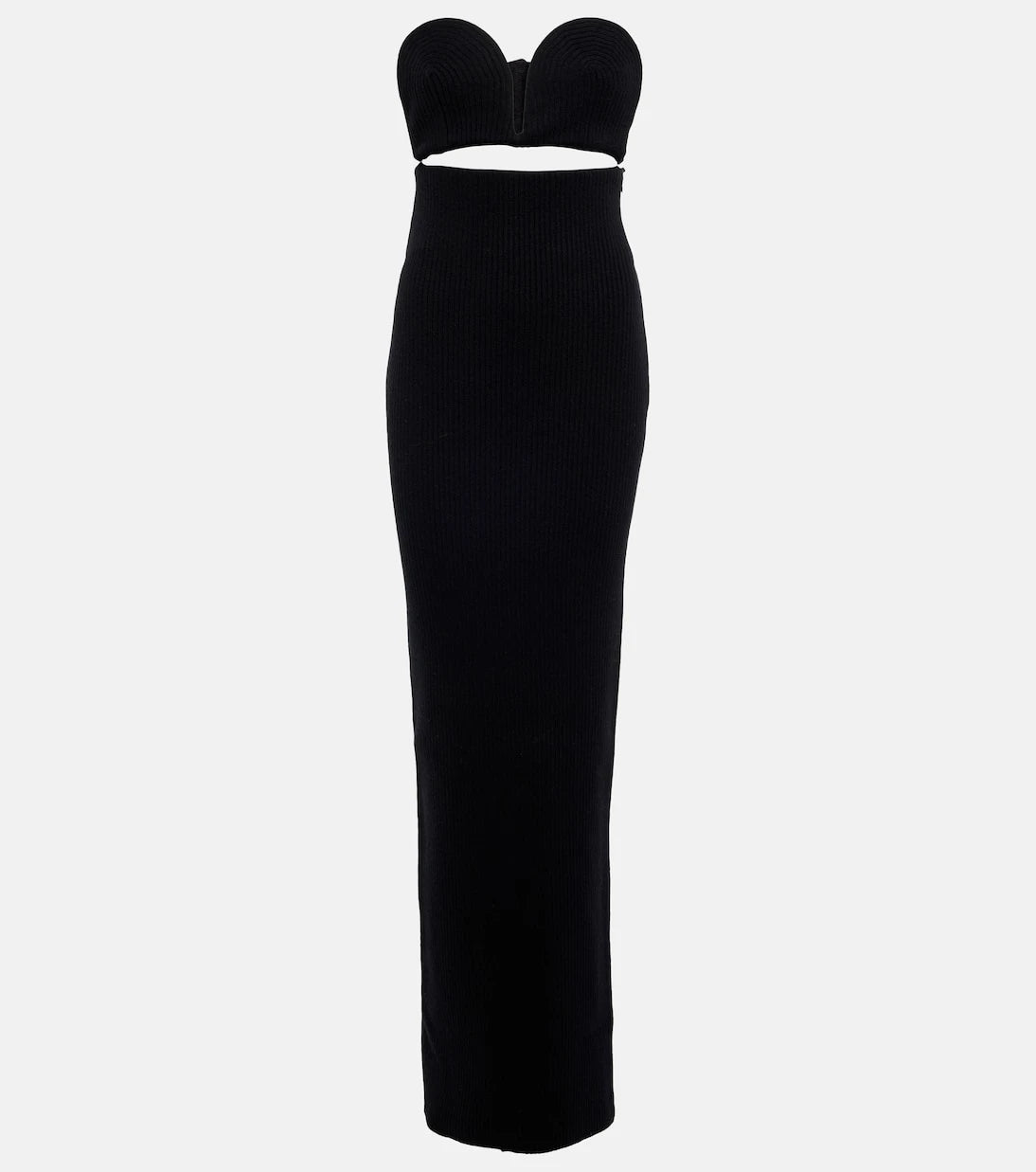 Alaïa - Strapless wool-blend gown