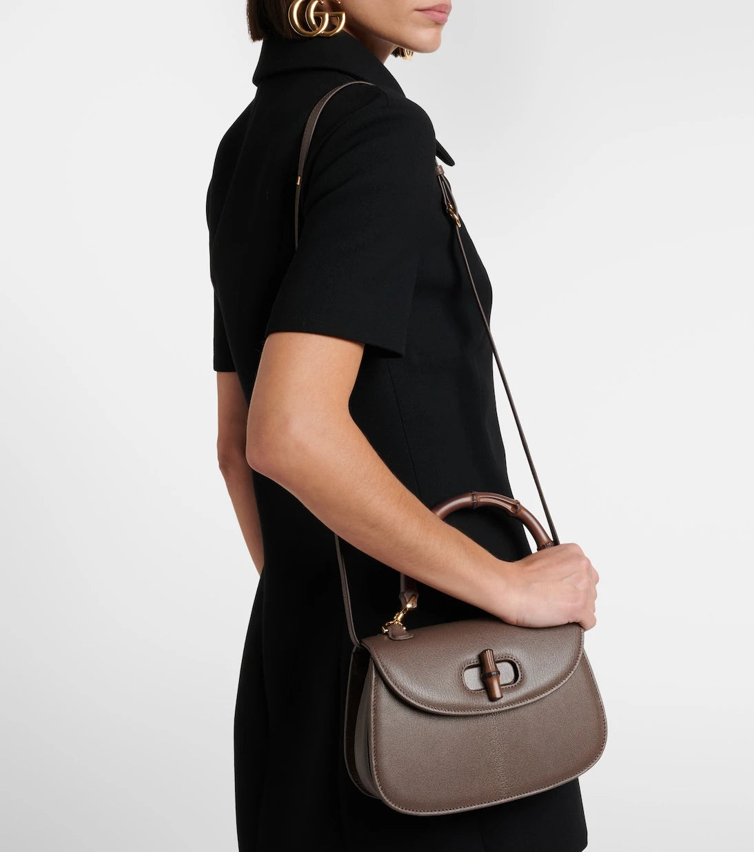 Gucci - Gucci Bamboo 1947 Small leather top-handle bag