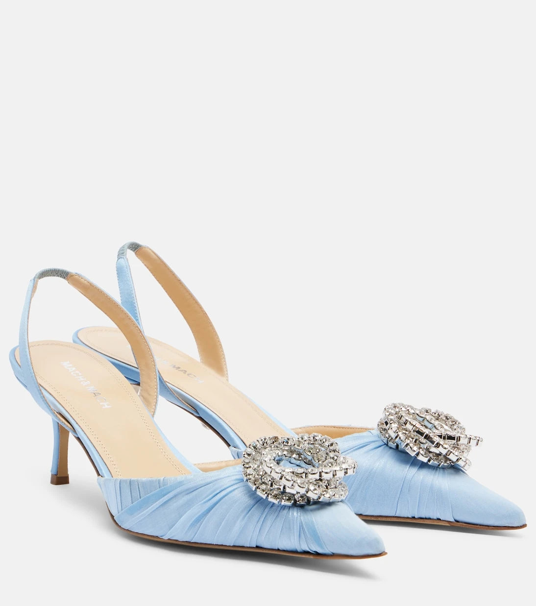 Mach & Mach - Galaxy embellished organza slingback pumps